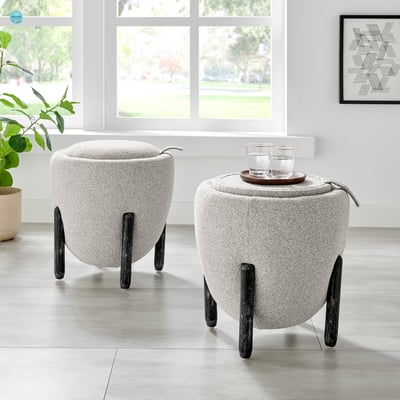 Murphy Chenille Storage Ottoman