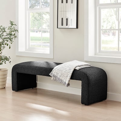 Vioreen Black Boucle Bench