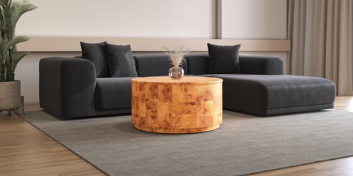 Arsenio Burl Wood Coffee Table