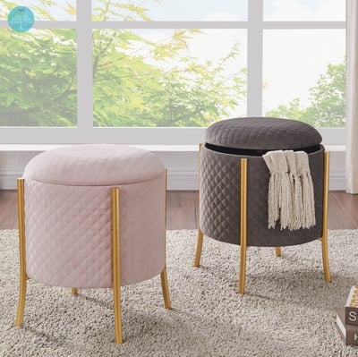 Casper Velvet Ottomans