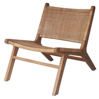 Delroy Webbing Rattan Accent Chair, Canary Brown