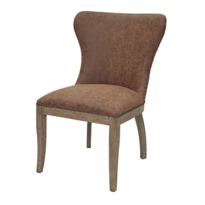 Dorsey Faux Leather Chair in Nubuck Chocolate