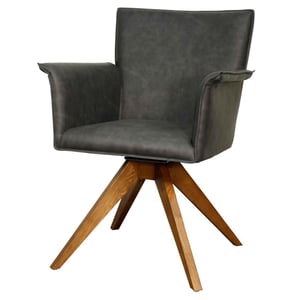 Addison KD Faux Leather Swivel Chair