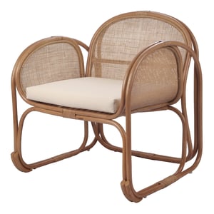 Massa Rattan Accent Chair, Canary Brown 