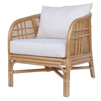 Ferrara Rattan Accent Arm Chair, Canary Brown *NEW*