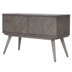 Piero Chevron High Media Stand, Weathered Gray