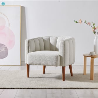 Cruz Boucle Beige Armchair