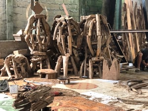 teak roots table skeleton