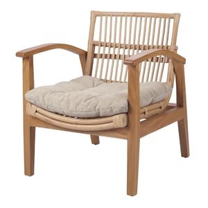 Valdes Rattan Accent Chair in Honey and Mid Brown